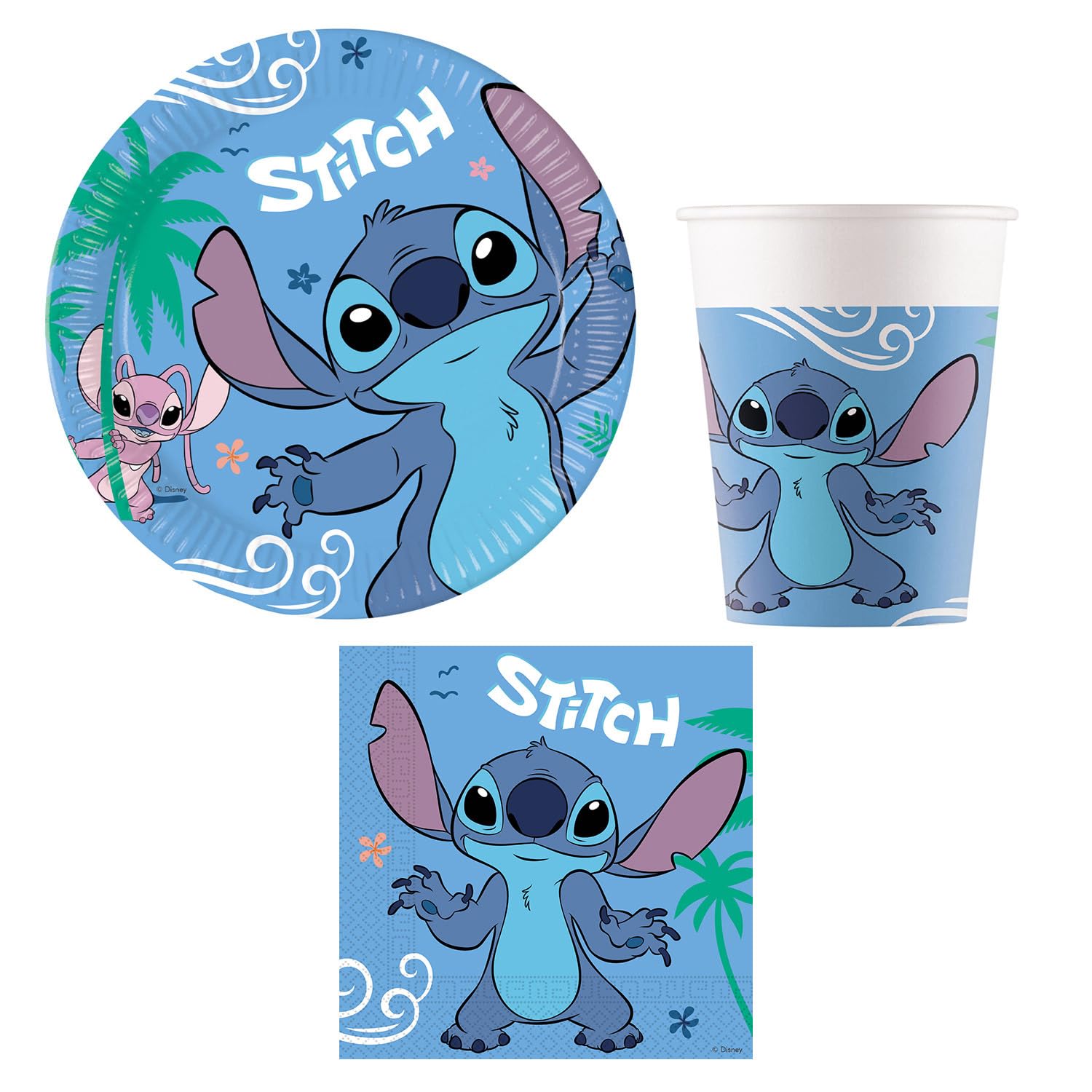 Procos – Stitch and Angel Party, Children’s Birthday Set