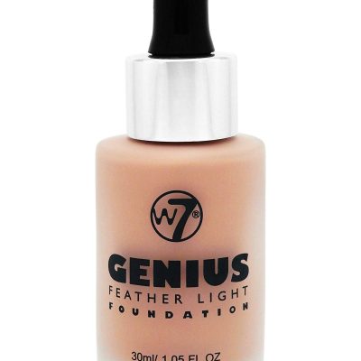 W7 Genius Super Smart Feather Natural Tan Light Make Up Foundation, 30 ml
