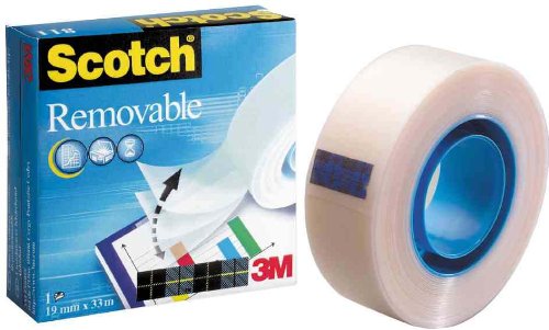 Scotch Removable Magic Tape 19mm x 33m (Pack of 1)