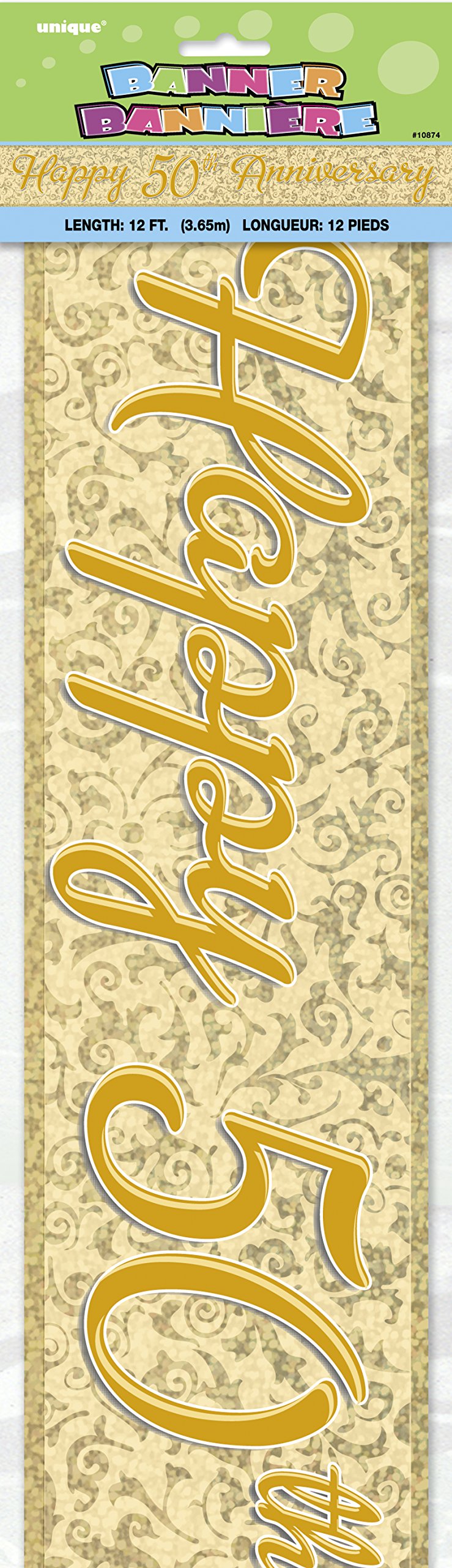 50th Gold Anniversary Prism Banner (3.6 Meter)