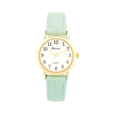 Ravel – Women’s Pastel Coloured Everyday Watch (36mm case) – Analogue Quartz – R0137.31.1 – Green/Gold Tone