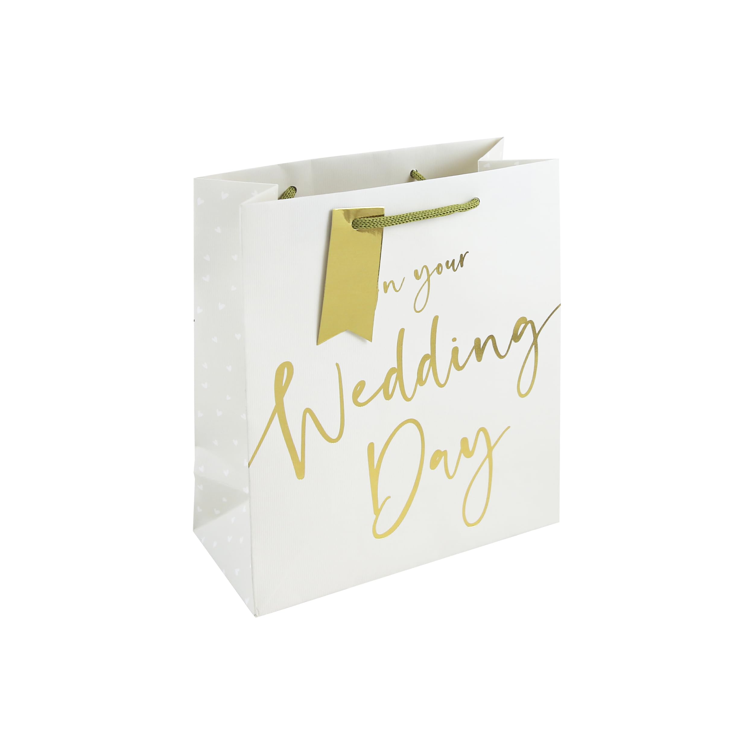 Eurowrap Wedding Day Gift Bag With Gift Tag – Medium Size