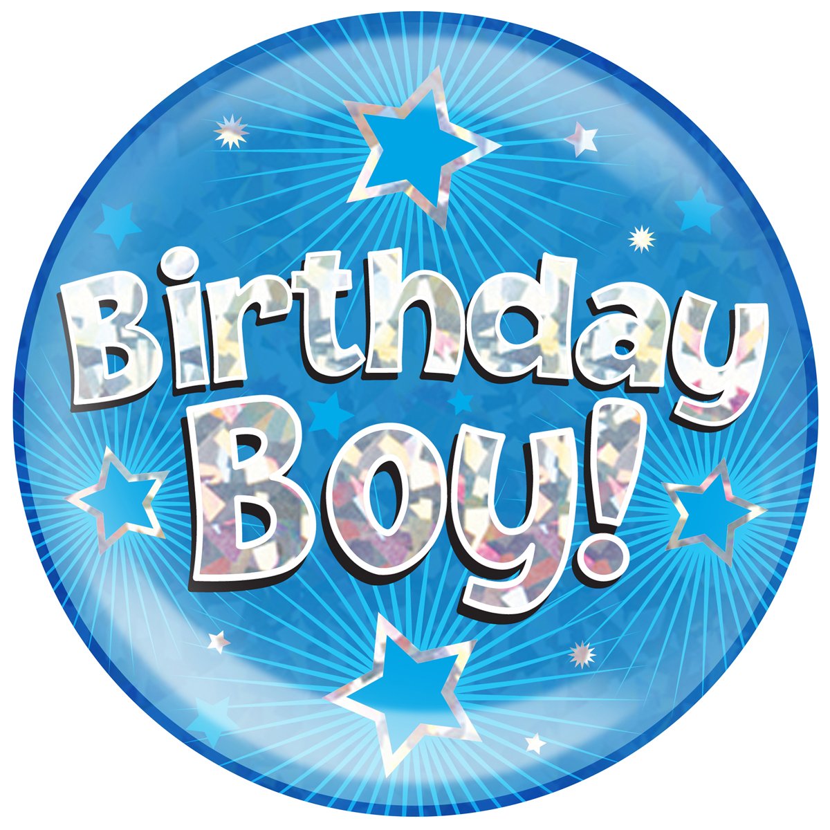 OAKTREE 6″ Jumbo Badge Birthday Boy, Blue