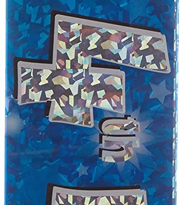 9ft Banner Happy 4th Birthday Blue holographic
