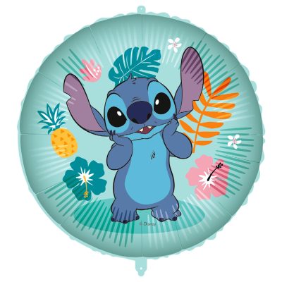 Procos – Inflatable Foil Balloon Stitch Hawaii Diameter Approx. 46 cm, Helium, Air, Balloon, Birthday, Gift