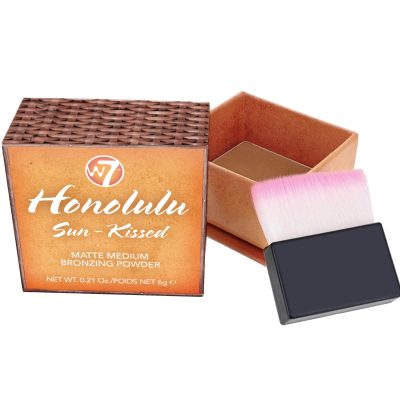 W7 Honolulu Sun-Kissed Bronzing Powder – Pressed Powder Bronzer – Contouring & Highlighting Vegan Makeup