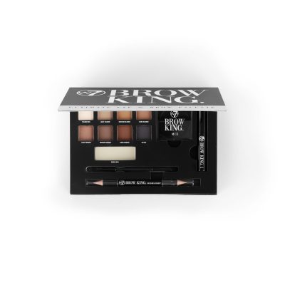 W7 Brow King Ultimate Eyebrow Kit – Shape, Define & Groom Palette – Professional Makeup Set